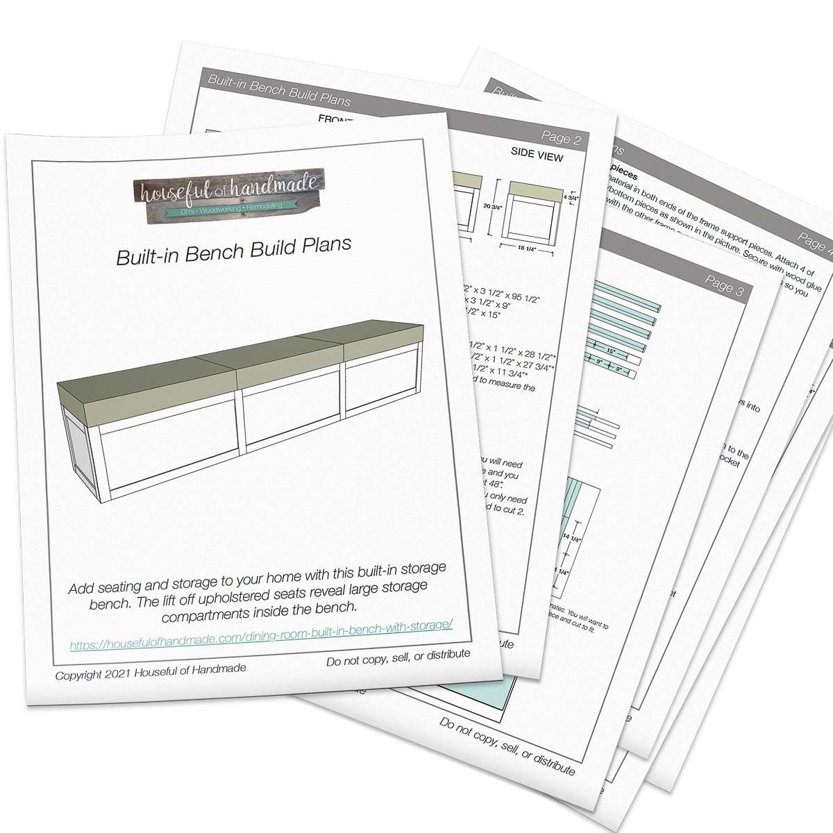Builtin Storage Bench Woodworking Plans Etsy
