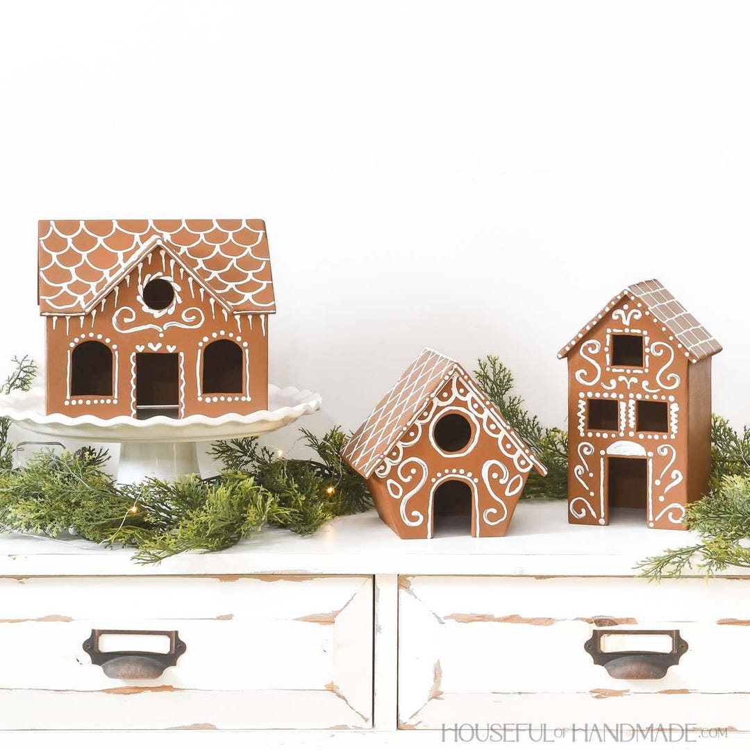 Wood Gingerbread Houses Woodworking Plans - Wooden Christmas Houses PDF ...