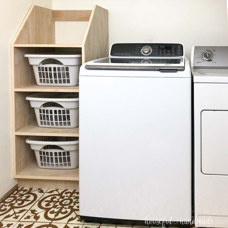 Laundry Basket Shelf Build Plans Etsy