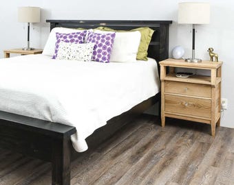 California King Bed Woodworking Plans - Wood Platform Bed PDF Plans - Easy DIY Bed with Headboard and Footboard