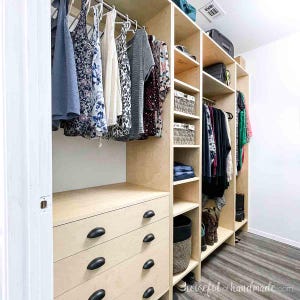 Closet Organizer Woodworking Plans - 8&#39; DIY Closet Shelves PDF Build Plans - Custom Closet Plans