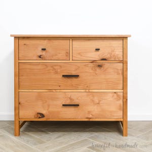 4 Drawer Dresser Woodworking Plans - 42&quot; wide DIY Dresser PDF Plans