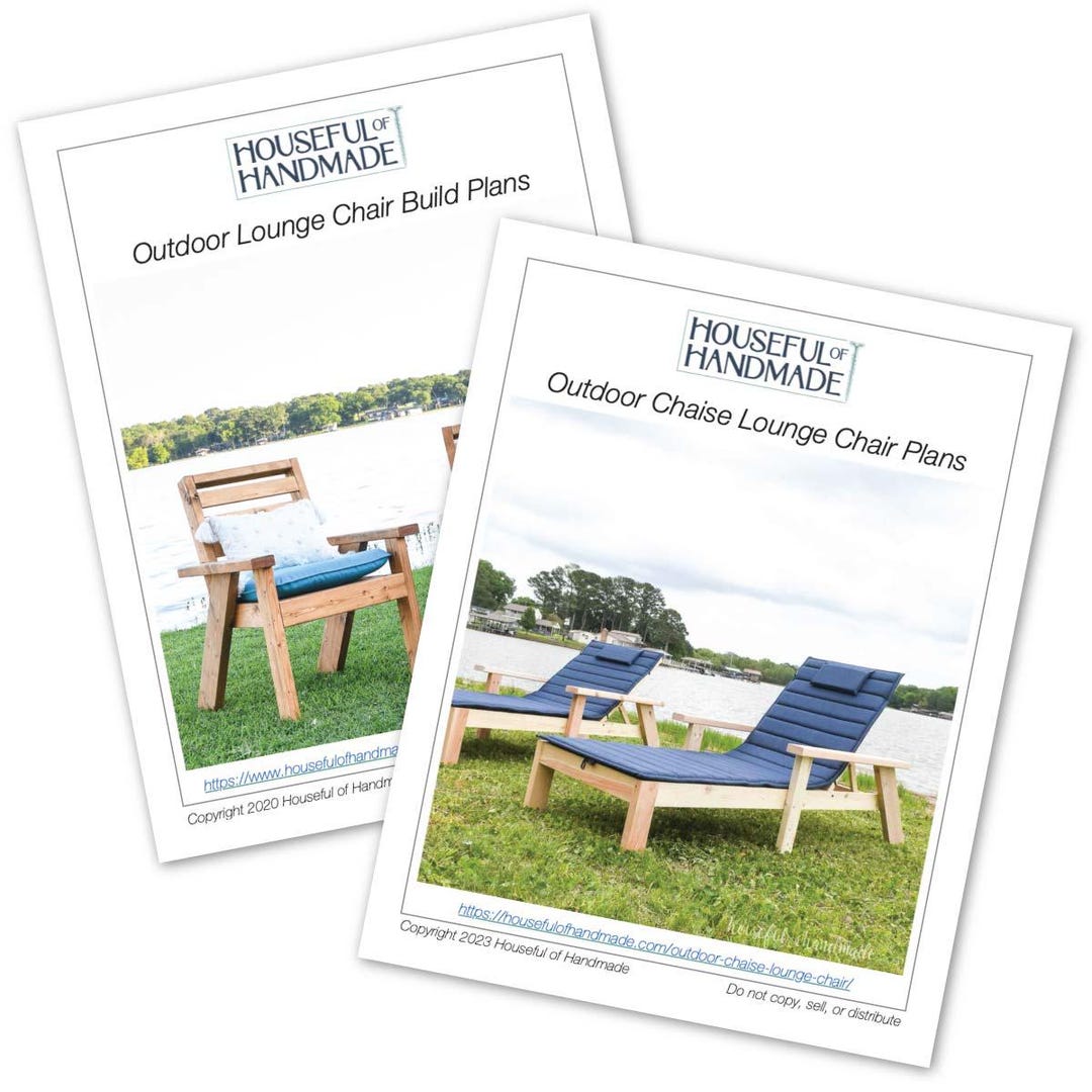 Outdoor Chair & Chaise Lounge Chair Woodworking Plan Bundle - Patio ...