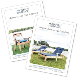 Outdoor Chair & Chaise Lounge Chair Woodworking Plan Bundle - Patio Furniture PDF Build Plans