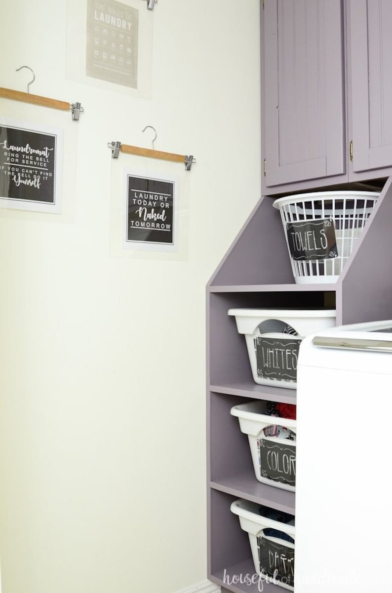 Laundry Basket Shelf Build Plans Etsy UK