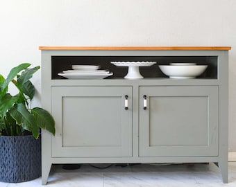 48" Sideboard with Platter Shelf Woodworking Plans - 48" wide DIY Sideboard Buffet PDF Plans