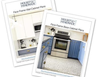 Wall & Base Face Frame Cabinet Bundle - DIY Cabinets - Printable PDF Woodworking Plans