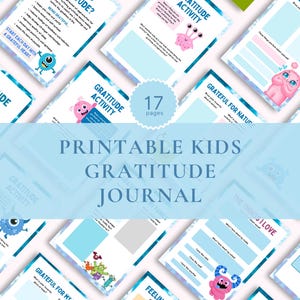 Diario della gratitudine per bambini stampabile / Suggerimenti quotidiani per la consapevolezza / PDF sul pensiero positivo / Strumento di regolazione emotiva / Download immediato