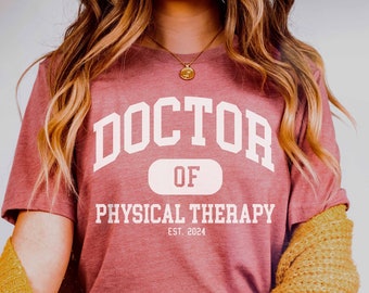 Docteur en physiothérapie | T-shirt étudiant DPT | Cadeau de fin d'études en physiothérapie | Sweat-shirt DPT pour sa femme kinésithérapeute