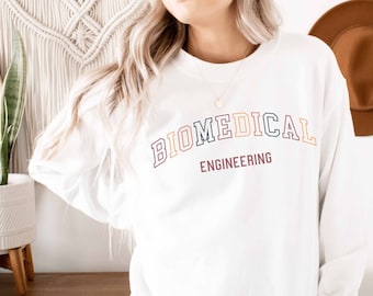 RETRO Biomedical Engineering Sweatshirt | Biomedical Engineer Shirts | Female Engineer Gifts | Engineer Student Gift | Engineer Grad Gift
