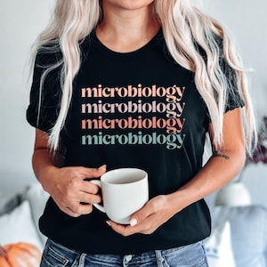 Microbiology Shirt | Microbiologist Sweatshirt | Retro Microbes Virologist Shirts | Student Grad Gifts for Her Phd Grad | ScienceTeacher