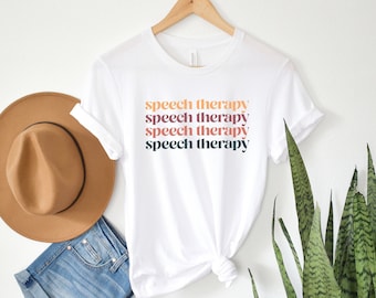 Camisas de patólogos del habla y lenguaje / Camisa retro SLP / Regalo de terapeuta del habla / Camisetas del equipo de patólogos del habla / Camisa de terapeuta del habla