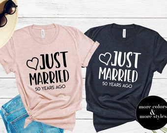 50th Wedding Anniversary Shirts | 50th Wedding Sweatshirt | Gold Anniversary | Tank-Top | Married 50 Years Mom Dad Mother Father Gift