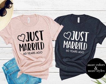 60th Wedding Anniversary Shirts | 60th Wedding Sweatshirt | 60 Year Marriage Anniversary | Married 60 Years Mom Dad Mother Father Gift