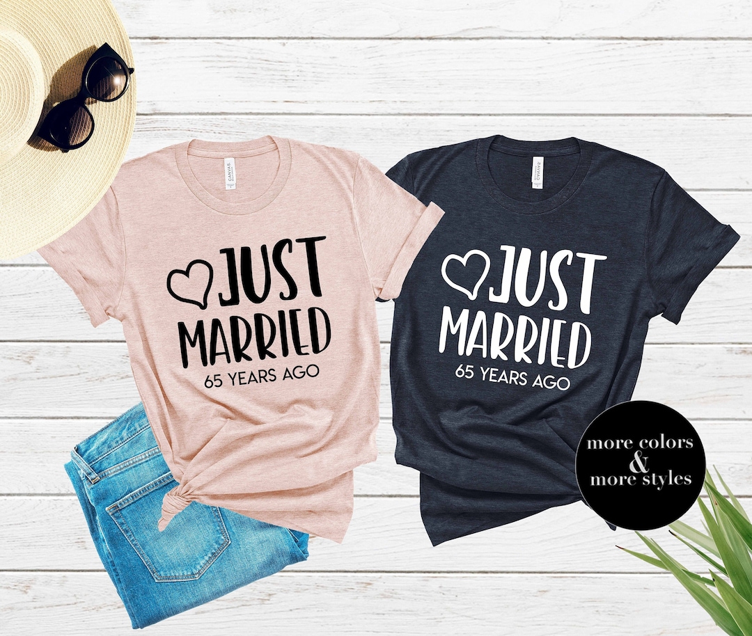65 Year Anniversary T Shirt 65th Wedding Anniversary Gift