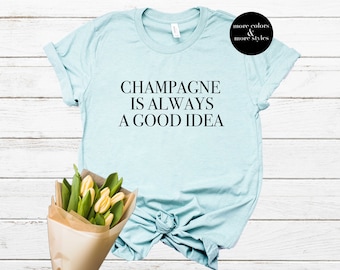 Cute Champagne T-Shirt | Women's Unisex Sweatshirt | Girls Night | Bachelorette Brunch Hoodie | Summer Tank-Top | Gift | Gifts | Graphic Top