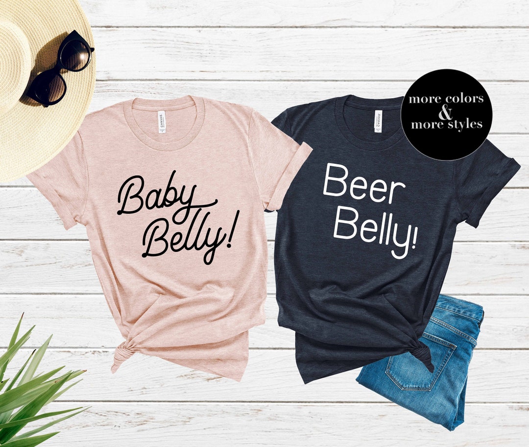 Baby Belly Beer Belly Funny Pregnancy Announcement Shirts Etsy
