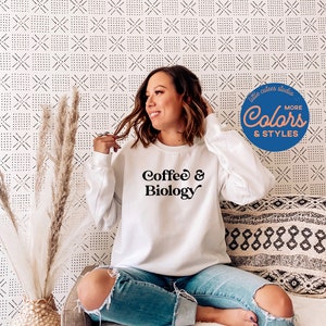 Coffee and Biology Shirt | Biologist Shirt | Bio Grad | Biology Student Shirt | Graphic Tee | Biology Gift | Biology Teacher | Biology Prof image 2
