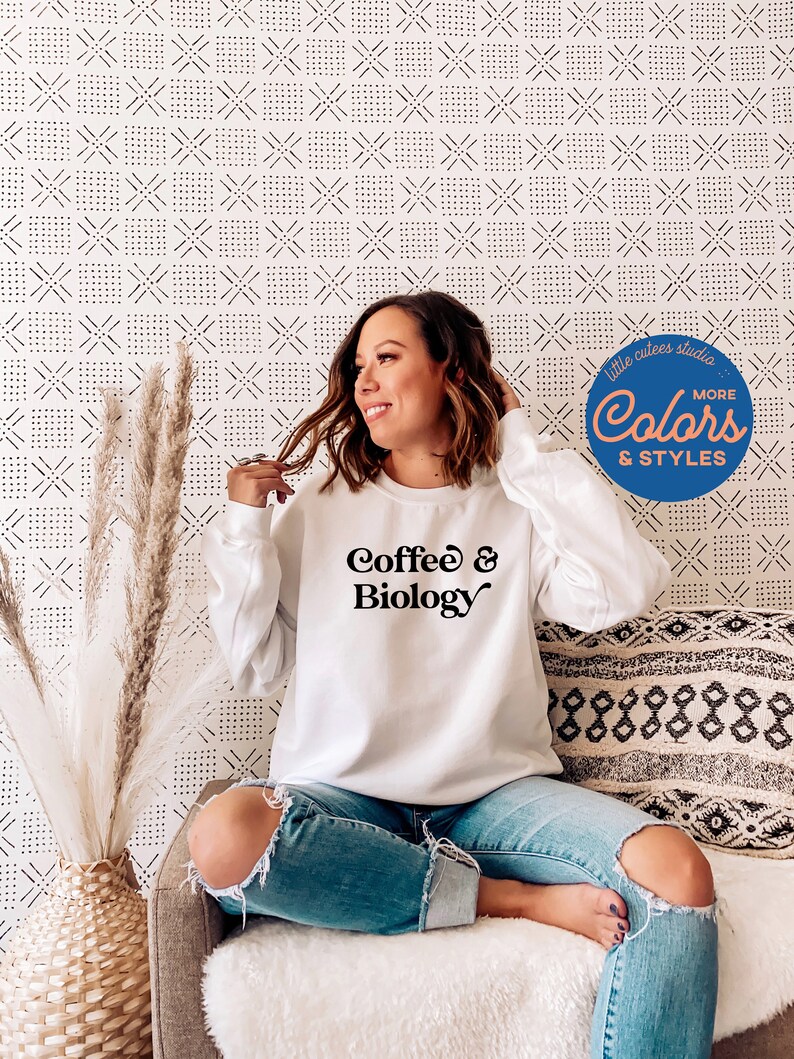 Coffee and Biology Shirt | Biologist Shirt | Bio Grad | Biology Student Shirt | Graphic Tee | Biology Gift | Biology Teacher | Biology Prof image 2