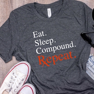 Eat Sleep Compound Repeat Shirt | Pharmacy Shirt | Pharmacist Shirt | Pharmacy Student Sweatshirt | Pharmacy Grad Gift | Pharmacology Tee