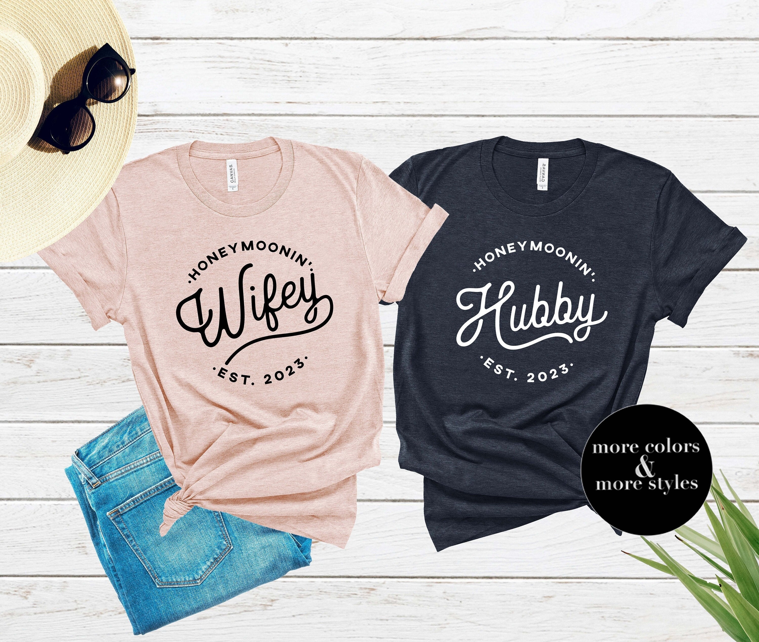 Cute Honeymoon Shirts Wifey Hubby Mr Mrs Shirts Newlywed - Etsy Singapore