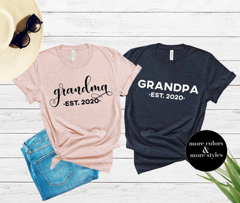 Cute Grandma and Grandpa Matching Shirts Grandmother Gift - Etsy
