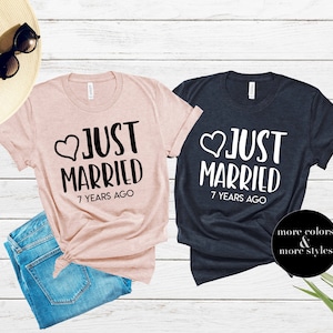 7th Wedding Anniversary Shirts | 7 Year Anniversary Shirts | 7 Year Anniversary Wedding Gifts for Him Seven Year Anniversary Gift for Wife