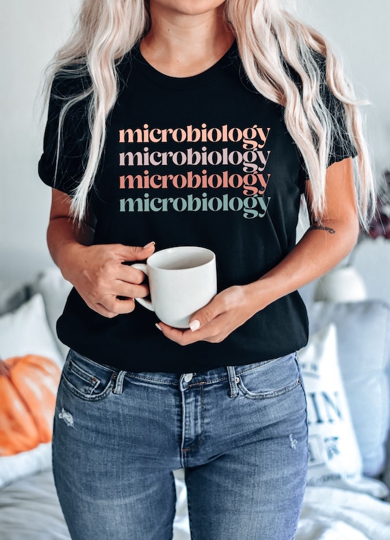 Microbiology Shirt | Microbiologist Sweatshirt | Retro Microbes Virologist Shirts | Student Grad Gifts for Her Phd Grad | ScienceTeacher