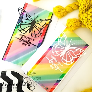 Rainbow Butterfly Greeting Card - For Any Occasion - Thank you, Birthday, Mothers Day
