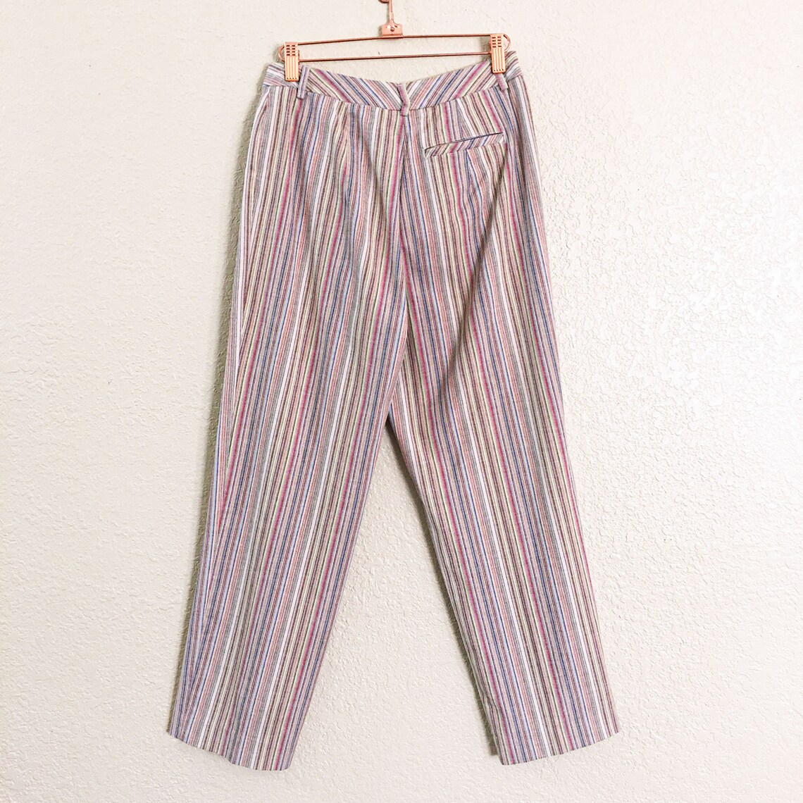 Waist: 26/ Vintage Y2K Colorful Striped Trouser Pants | Etsy UK