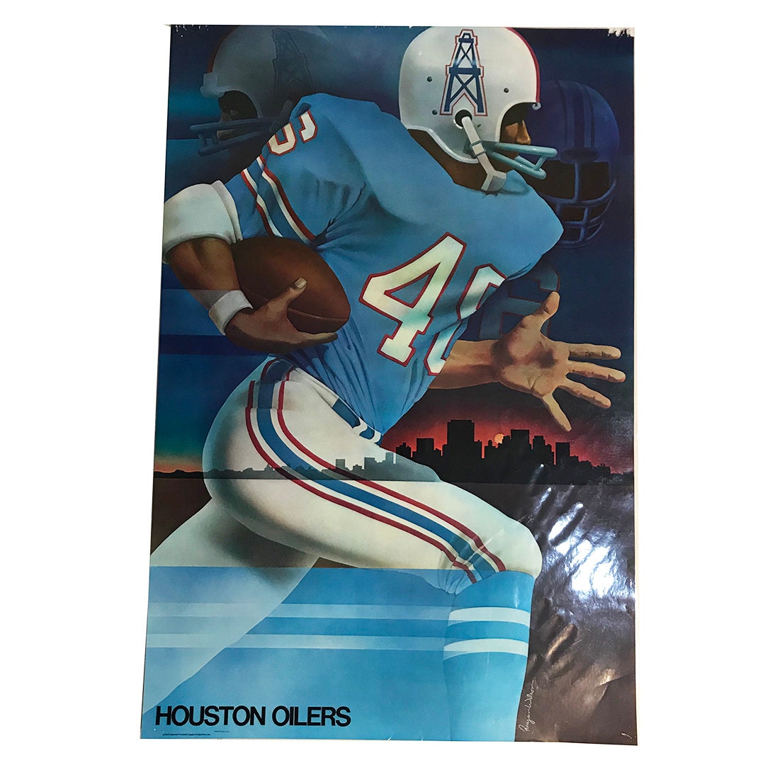 EARL CAMPBELL  Houston Oilers 1980 Wilson Throwback NFL Football Jersey