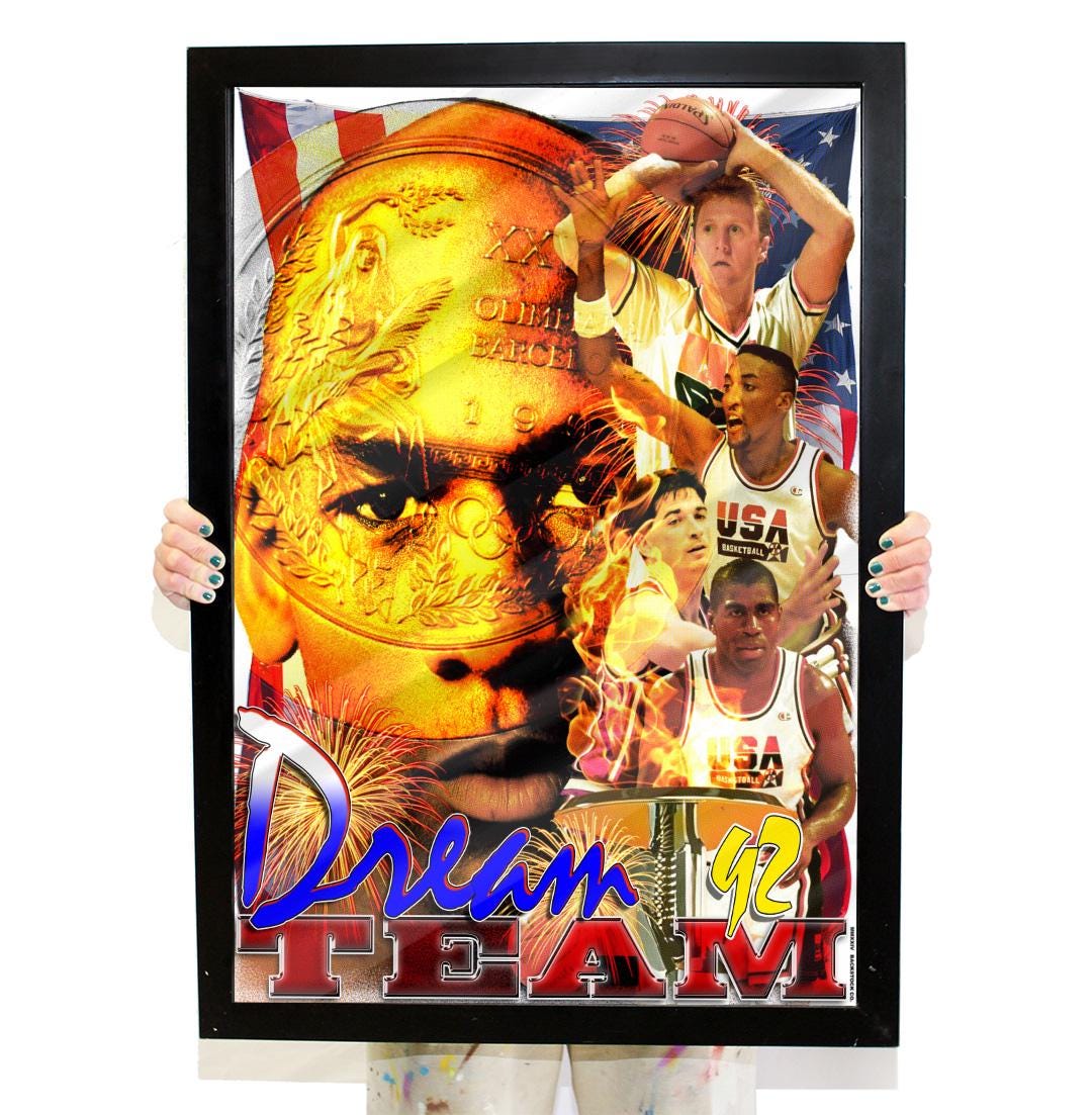 92' Dream Team 24x36 B.S.C Wall Poster Etsy