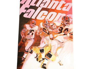 1973 Atlanta Hawks Laminierter Fußball 24 x 36 selten Bartell Poster vtg70