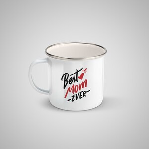 Personalized Mother&#39;s Day Enamel Camping Mug: Mom Coffee Mug