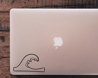 Wave laptop decal Macbook decal Wave decal Wave sticker Laptop decal Vinyl decal Best vinyl decal Wave macbook decal Modern laptop decal