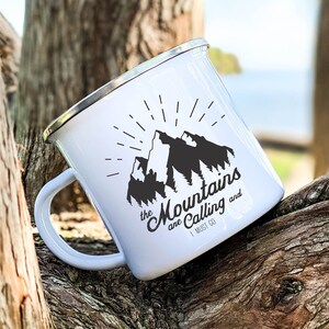 Personalized Adventure Campfire Mug: Mountains Are Calling