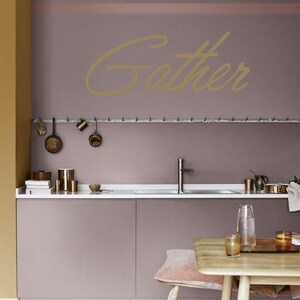 Gather Vinyl Wall Decal: Dining Room, Kitchen, Family Decor
