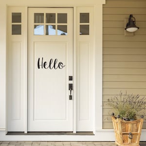 Hello Door Decal: Vinyl Lettering, Front Door Sticker