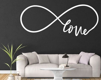 Infinity love wall decal love sticker Infinite love sticker Infinitude love decal Perpetuity wall decal Love wall decor Wall decor Love