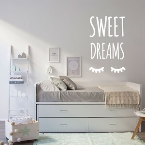 Sweet Dreams Decal: Modern Nursery Wall Sticker