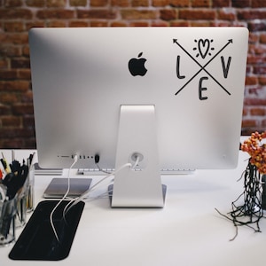 Love Arrow Vinyl Decal: Laptop, Macbook, Computer Sticker