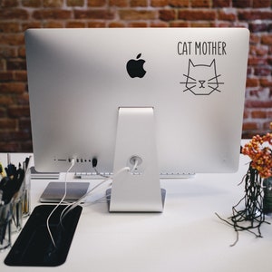 Cat Mother Vinyl Decal: Laptop, Tablet, Computer Sticker