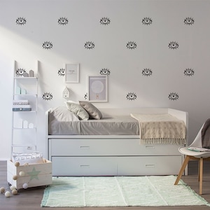 Set of 18 eyes decal Nursery wall decal Baby boys or girls Nursery Kids room Kids wall decals Kids cool decorative sign Kids wall decor