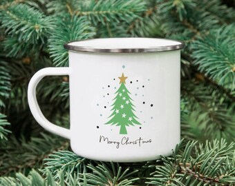 Christmas Tree Mug, Campfire Mug Custom, Cute Christmas Gift, Mom Gift, Coworker Gifts, Holiday Mugs, Coffee Mug, Camp Mug Personalized, Mug