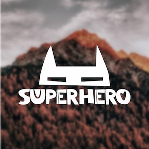Superhero Vinyl Decal: Car, Laptop, Window Sticker