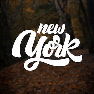 New York Vinyl Decal: NY, NYC, State Decal