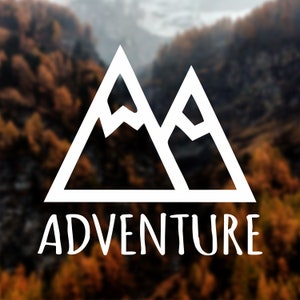 Adventure decal Mountain decal  Hiking decal Wanderlust decal Explore decal Travel decal Laptop decal Phone decal Car decal Sticker gift