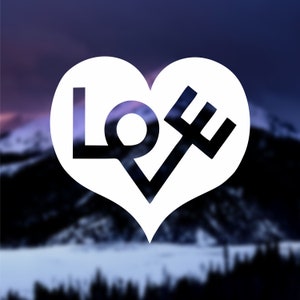 Love Heart Vinyl Decal: Car, Laptop, Wall Decor