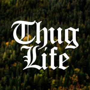 Thug Life Vinyl Decal: Funny Laptop Car Sticker