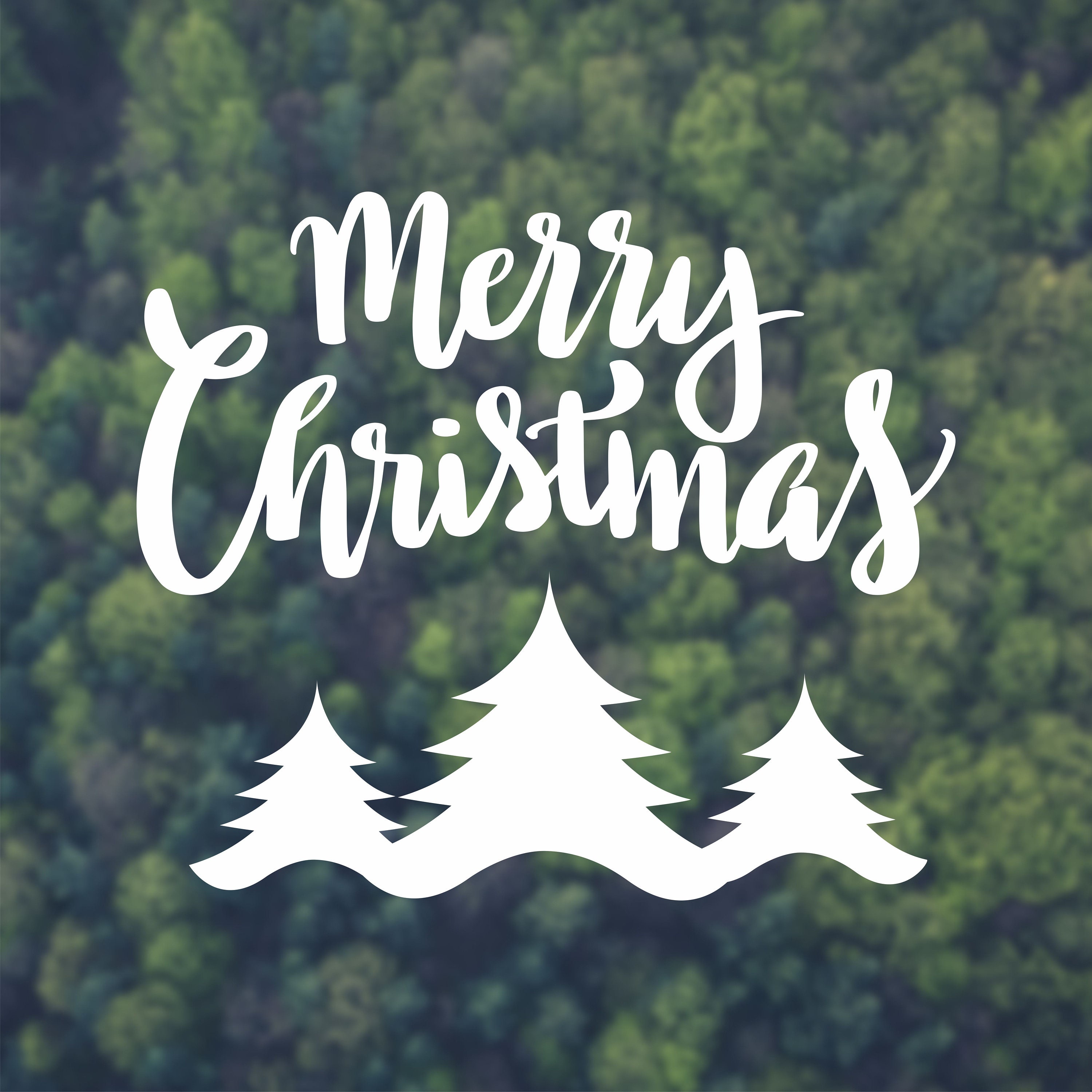 Merry christmas decal Christmas gift idea Car decal Laptop Etsy